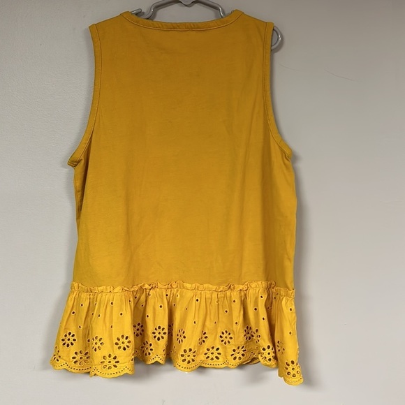 J CREW Eyelet Top /tank, 100% cotton,  XS - Picture 3 of 6